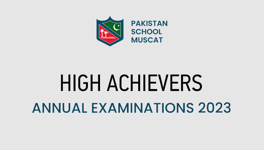 Annual Examination High Achievers